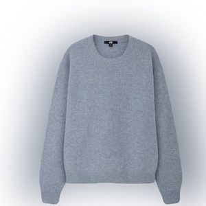 Uniqlo crew neck wool sweater (blue, size S)